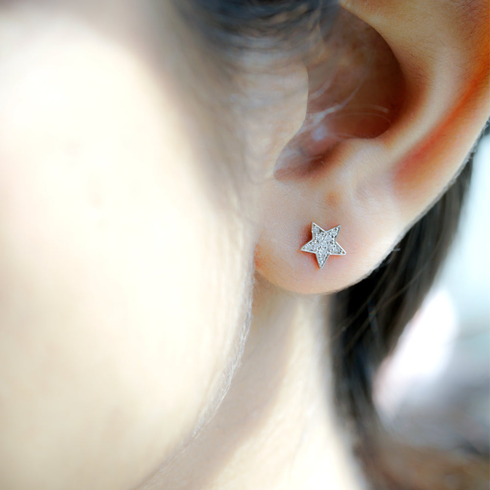 Studded Star Studs