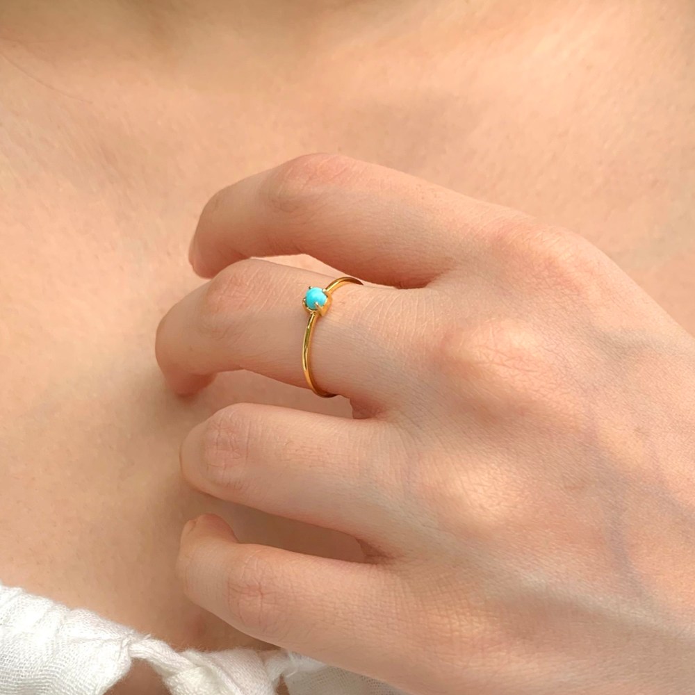 Buy Turquoise Rings Made with BIS Hallmarked Gold Starkle