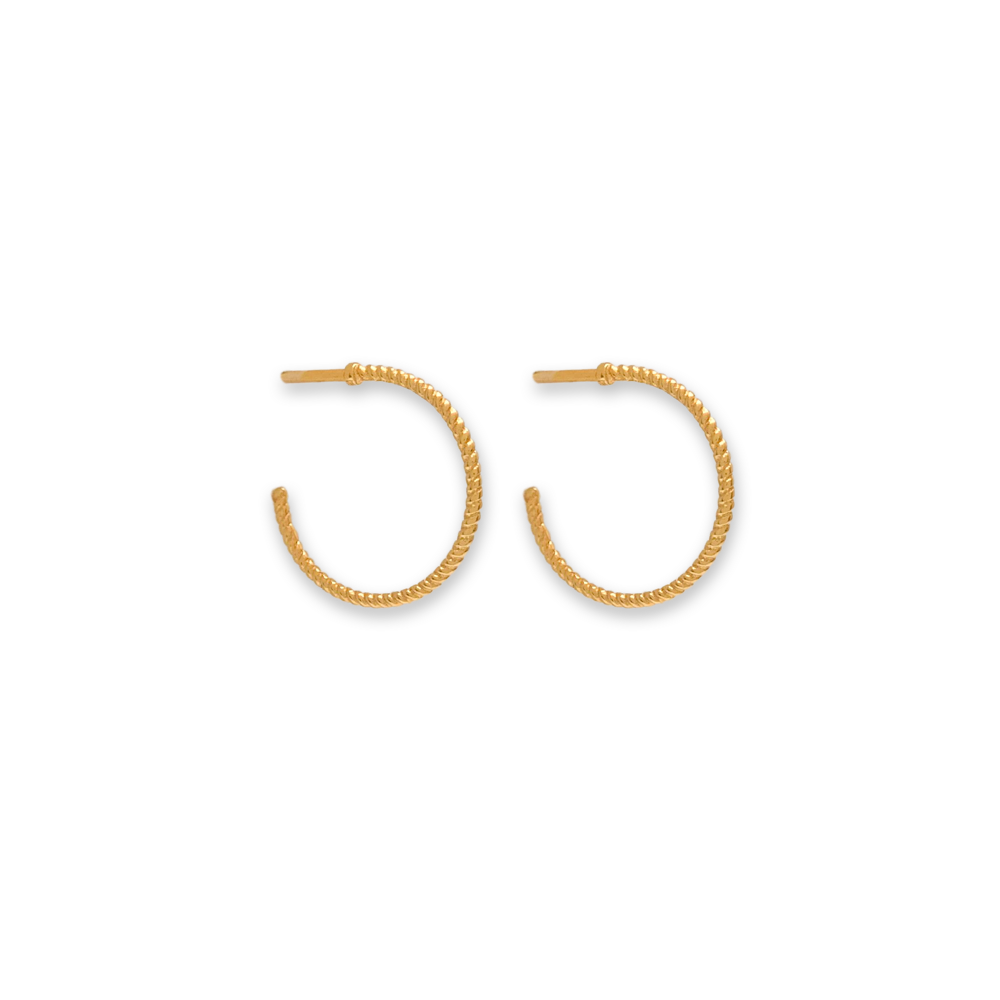 gold twisted hoops, twisty earrings, gold earrings for women, fine jewellery