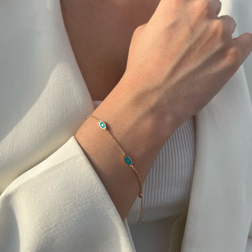 Enamel Star Bracelet