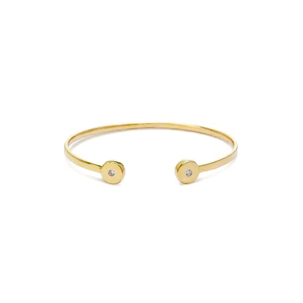 Round Cuff Bracelet for women, Jewelry for girlfriend, minimalist jewellery, real gold jewelry, diamond bracelet, simple bracelets