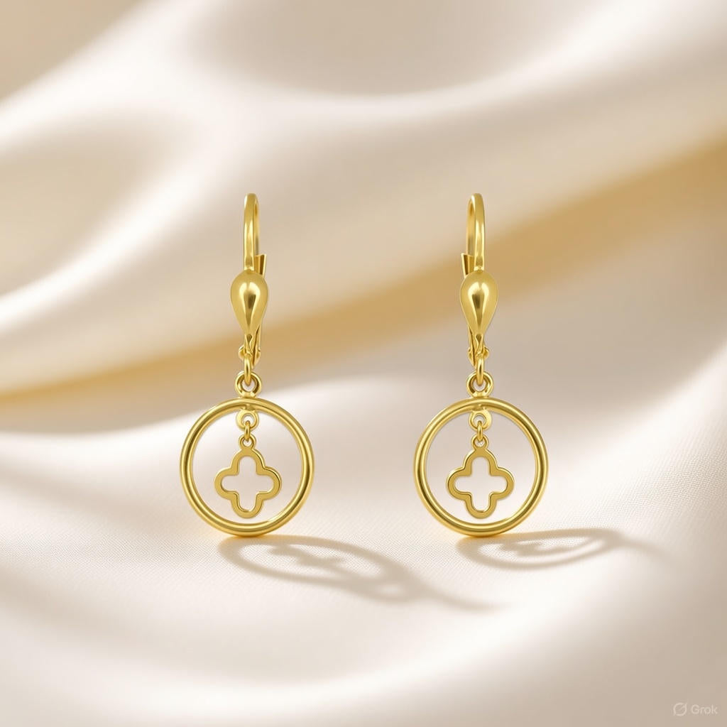 Luck Meets Luxury: Discover Starkle’s Gold Clover Drop Earrings