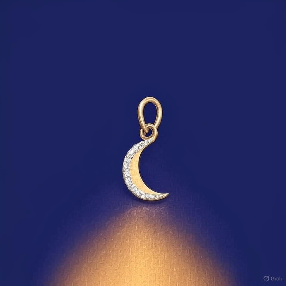 Chase the Night in Sparkle — The Diamond Crescent Moon Pendant, Where Dreams Meet Diamonds