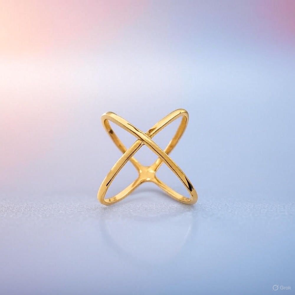 Lateral Cross Rings The Timeless Allure of Dazzling Gold Cross Rings: A Starkle Masterpiec