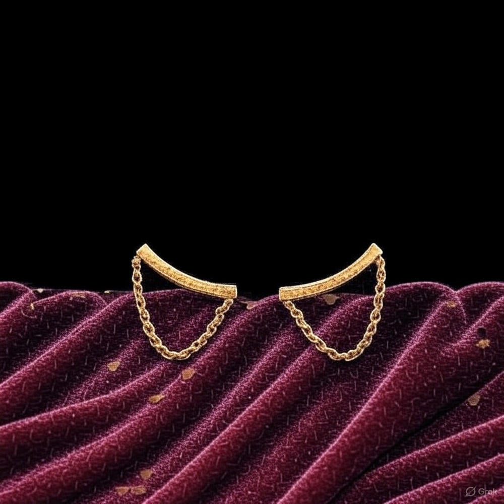 Elevate Your Style with the Graceful Curved Bar Ear Climber Design