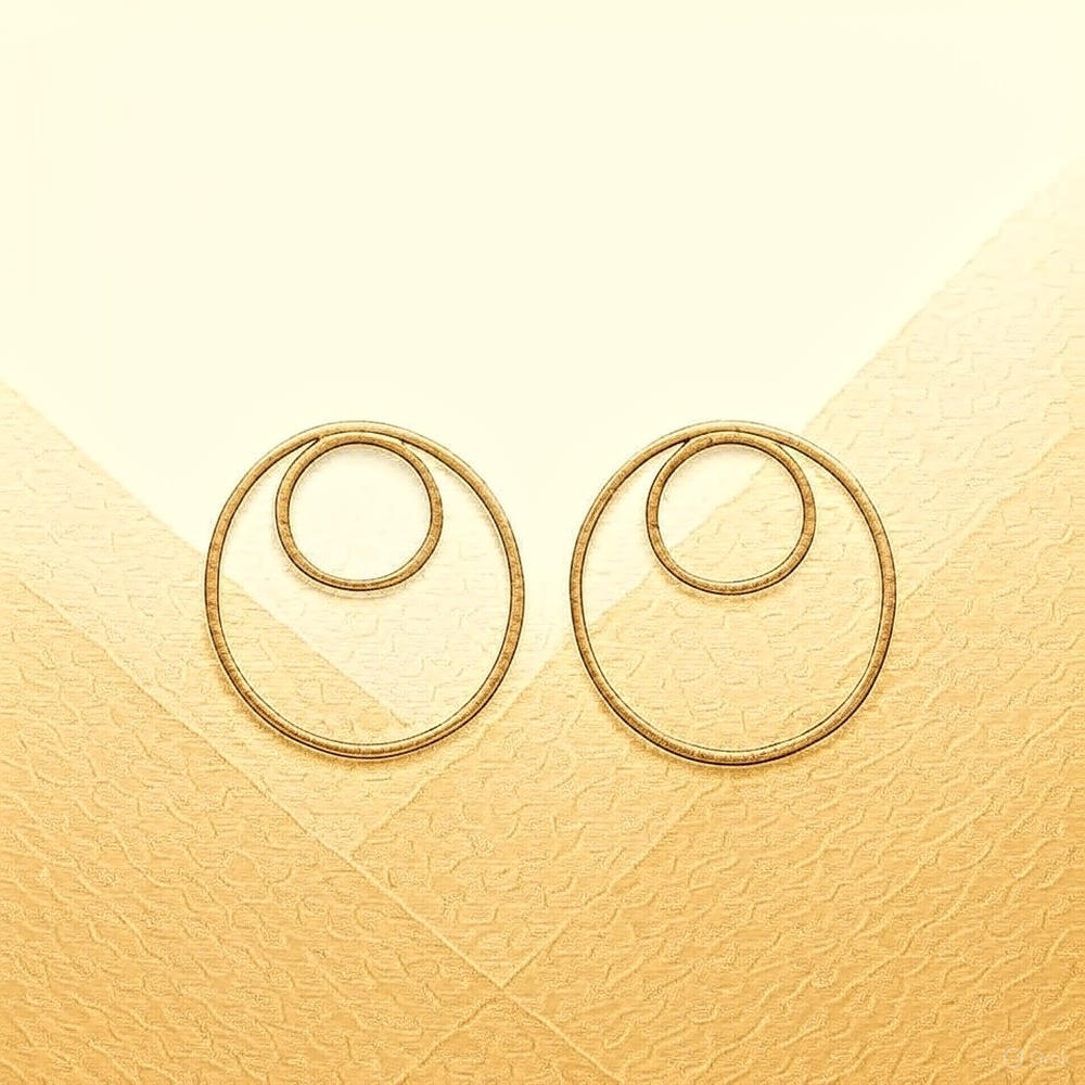 Crafted with Grace: The Allure of Starkle’s Gold Dual Circle Earrings