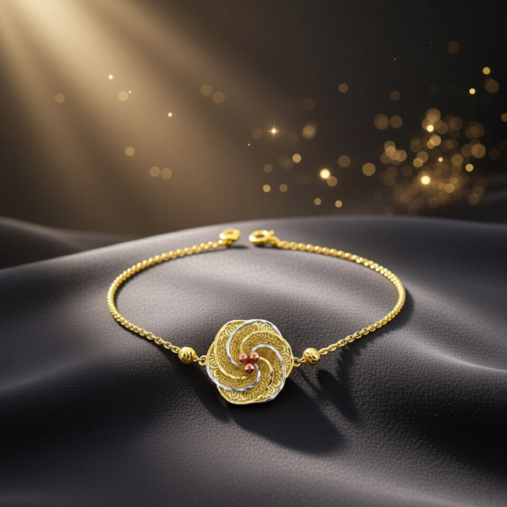 For the One Who Makes Your World Bloom: The Gold Flower Bracelet – A Valentine’s Gift That Shines Forever