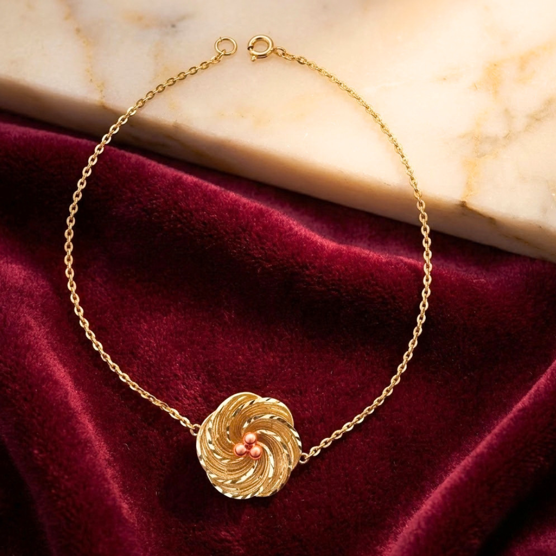 The Spiral Textured Flower Bracelet That Will Make Every Indian Woman Feel Like a Work of Art