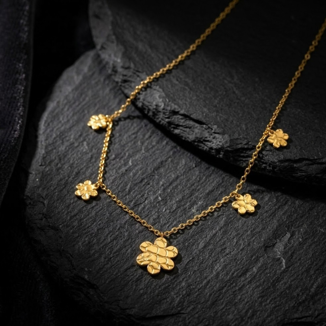The Hammered Flower Charm Necklace That Will Add Effortless Luxury to Every Indian Woman’s Look