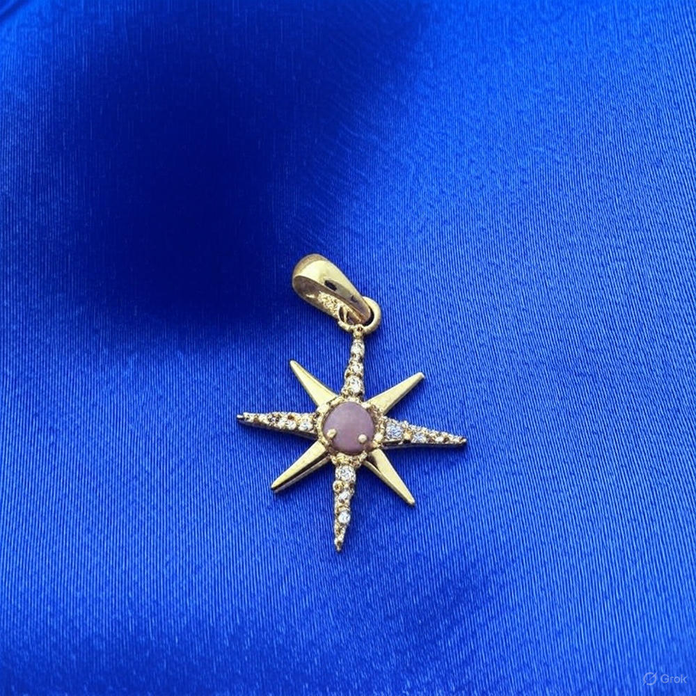 Shine Bright with the Elegant Opal Star Pendant from Starkle