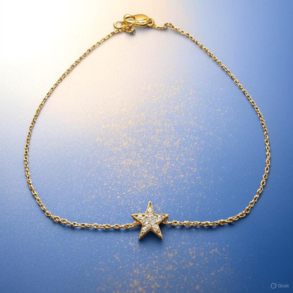 Shine Bright with Starkle's Exquisite Gold Star Bracelet: A Timeless Piece of Elegance