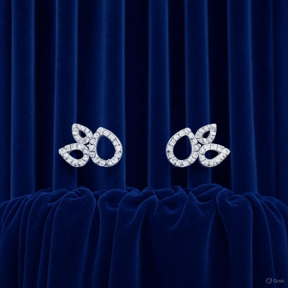 Three Diamond Leaves, One Timeless Sparkle — The Tri-Leaf Studs by Starkle