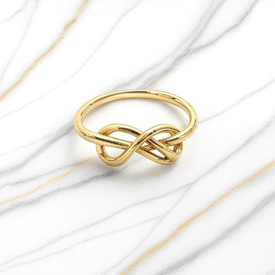 A Perfect Blend of Luxury and Meaning: The Gold Double Infinity Ring f