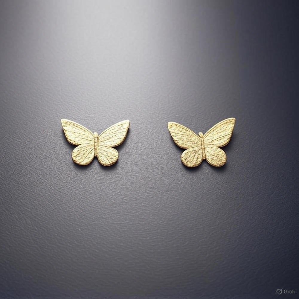 Delicate Wings of Gold – Starkle’s Gold Butterfly Studs Whisper Timeless Grace