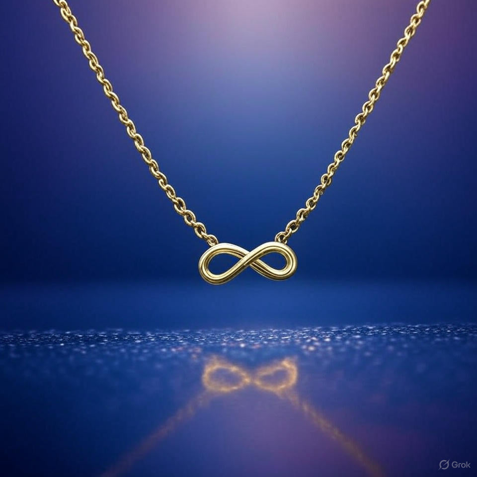 Infinite Elegance in Gleaming Gold: Discover the Starkle Gold Infinity Necklace