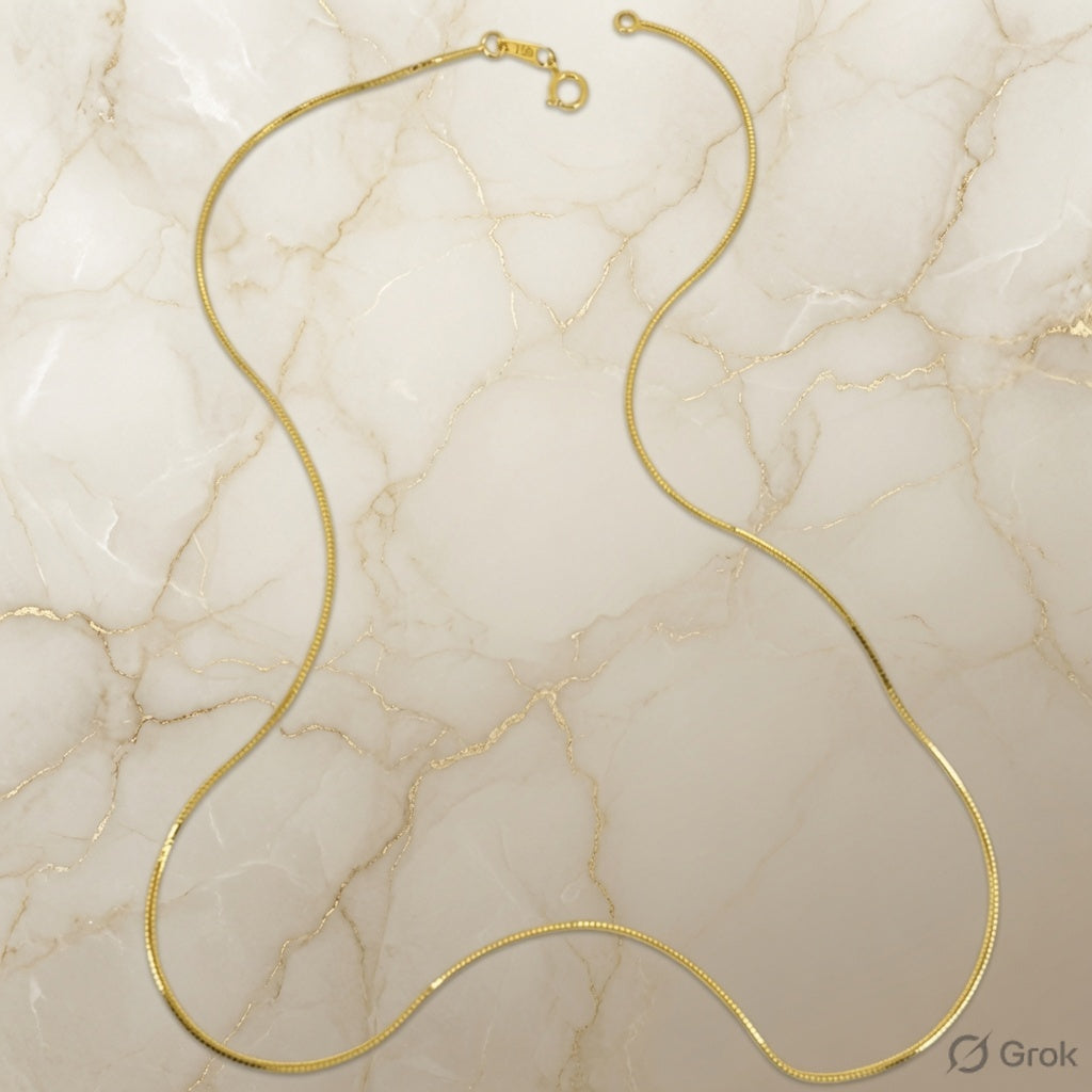 Timeless Elegance on Your Neck: Discover the Luxurious Gold Box Snake Chain That Every Indian Woman Deserves