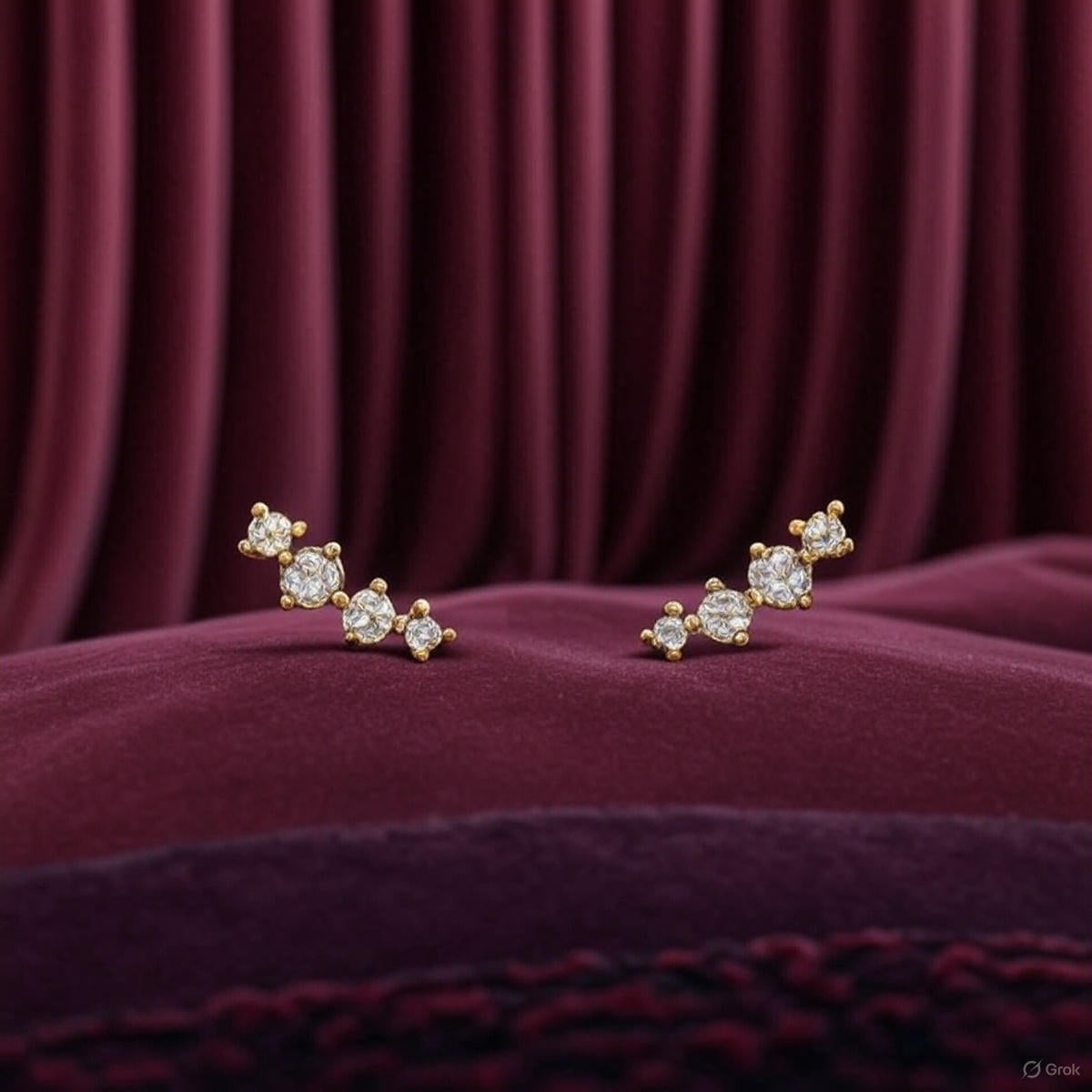 Sparkle with Sophistication Using Our Exquisite Quad Diamond Studs from Starkle