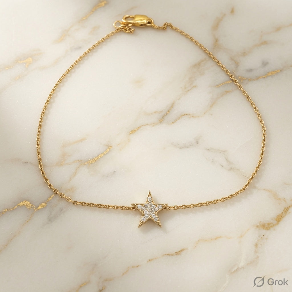 Let Your Wrist Shine Like a Star: Discover the Dazzling Studded Star Bracelet That Every Indian Woman Deserves.