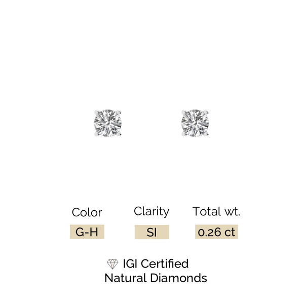 Solitaire Studs | 0.26ct | G-H SI