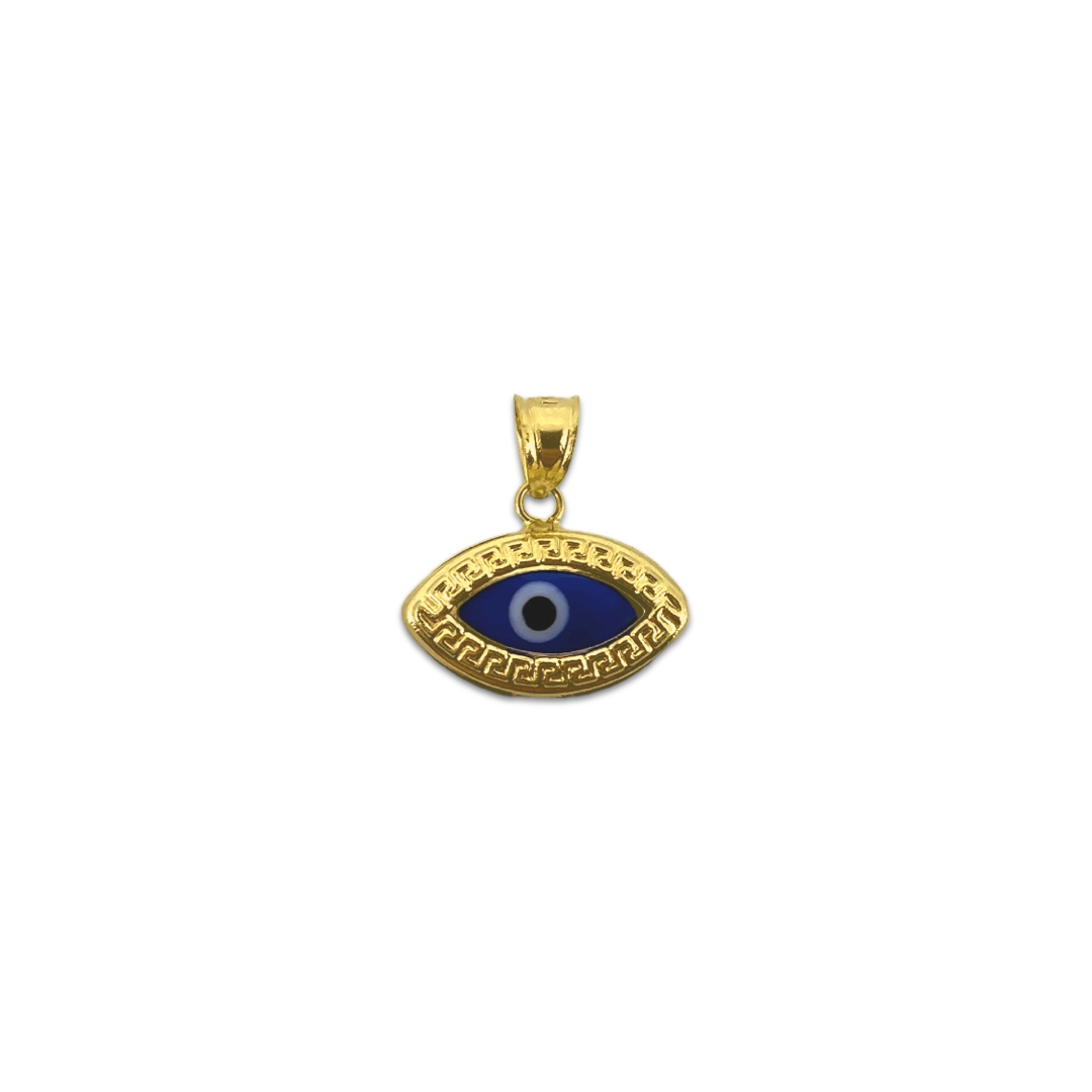 Meander Evil Eye Pendant | D. Blue