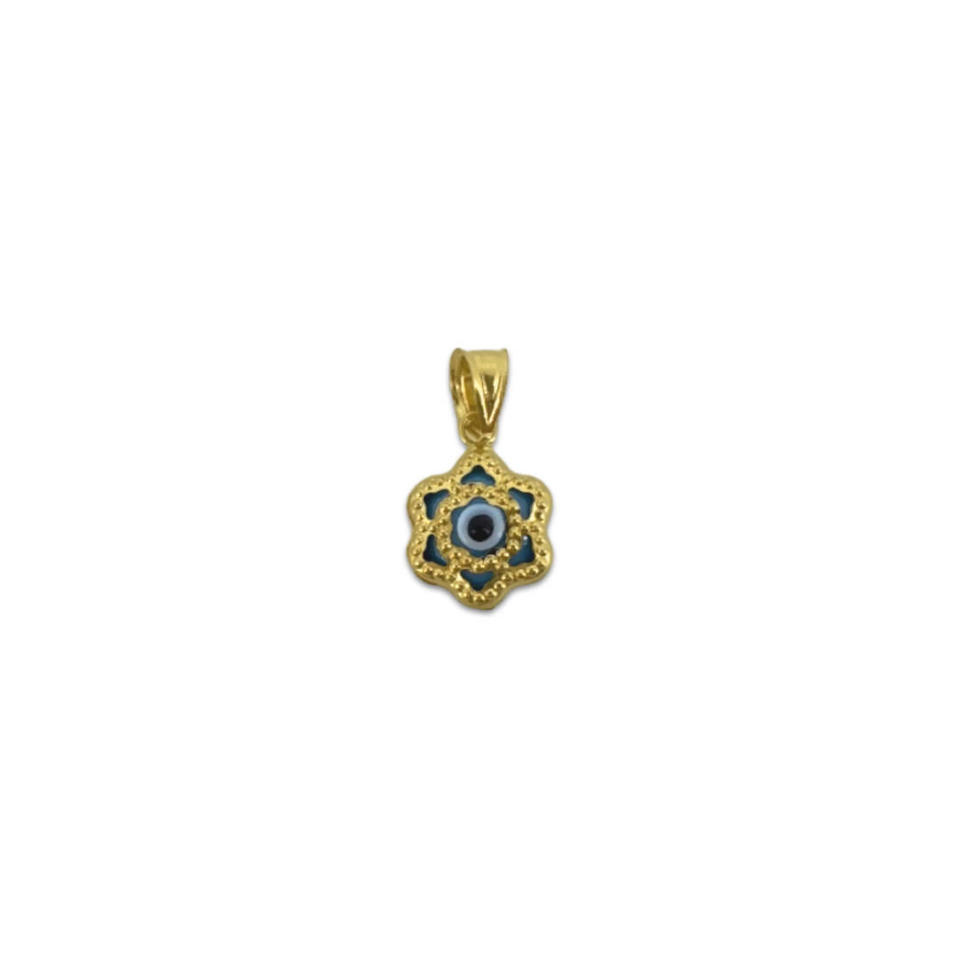 Evil Eye Flower Pendant | Blue