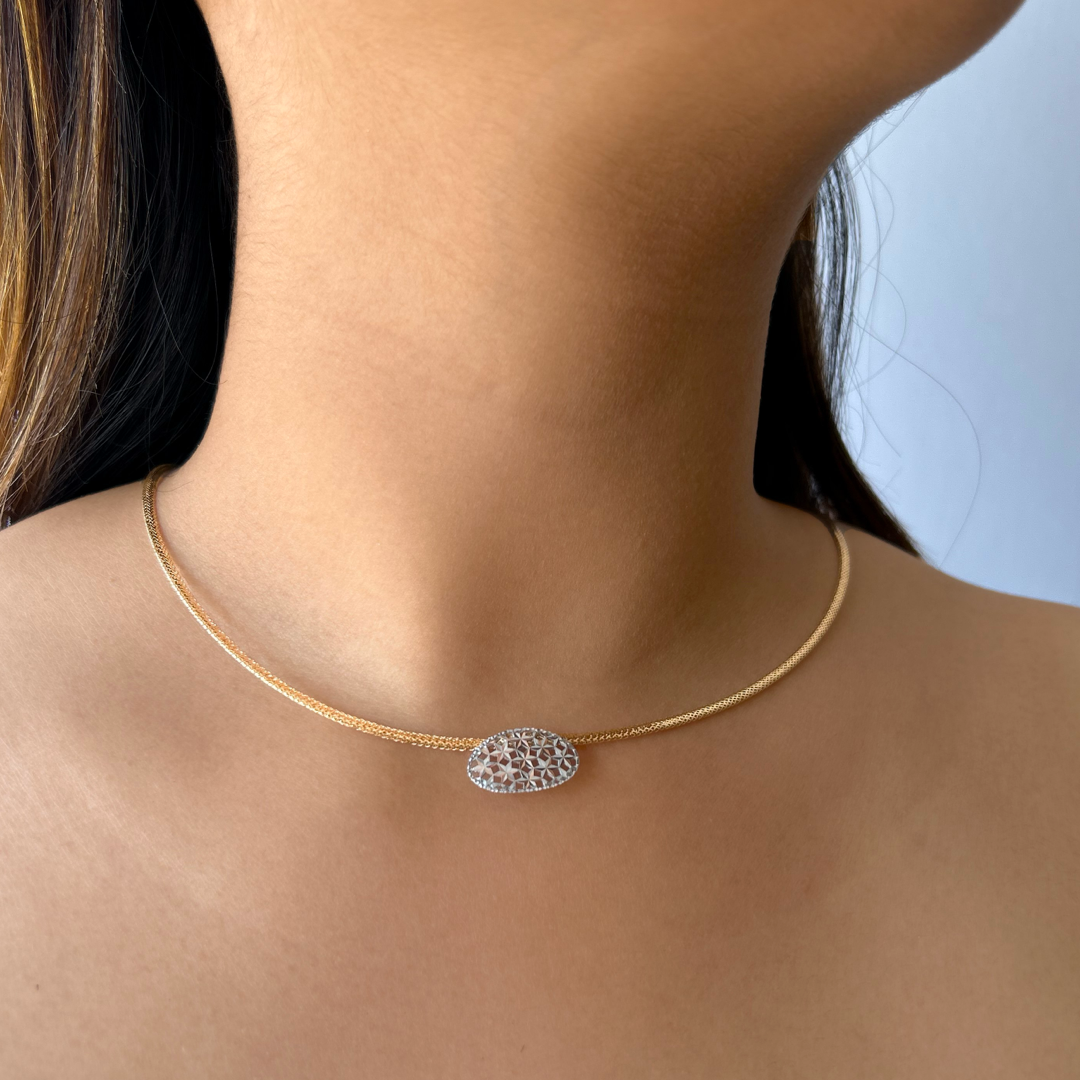 Stellar Glow Mesh Necklace