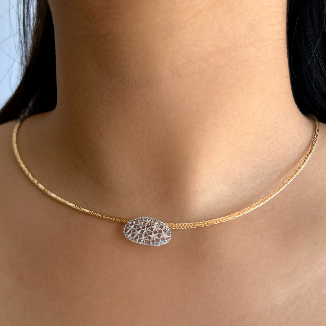 Stellar Glow Mesh Necklace
