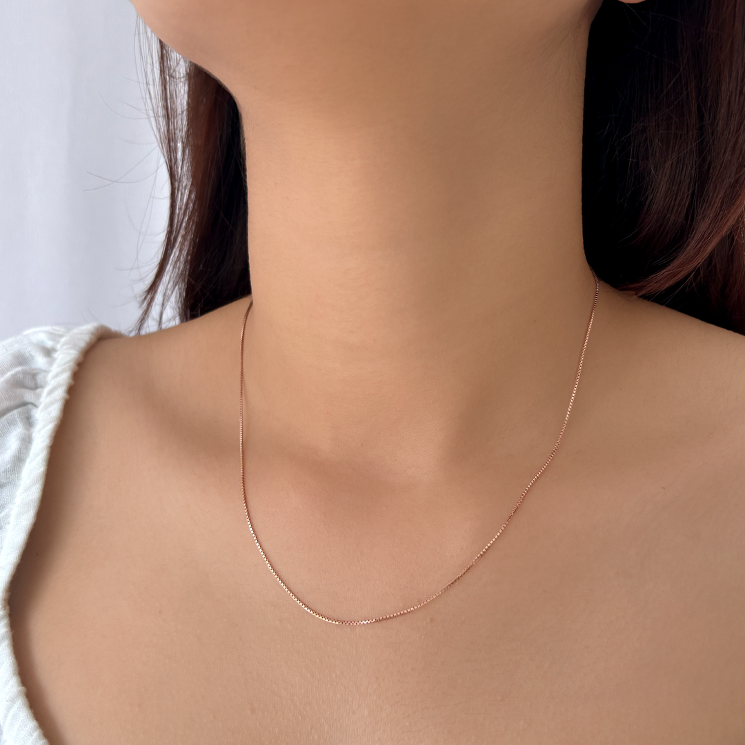 Medium Box Chain | Rose