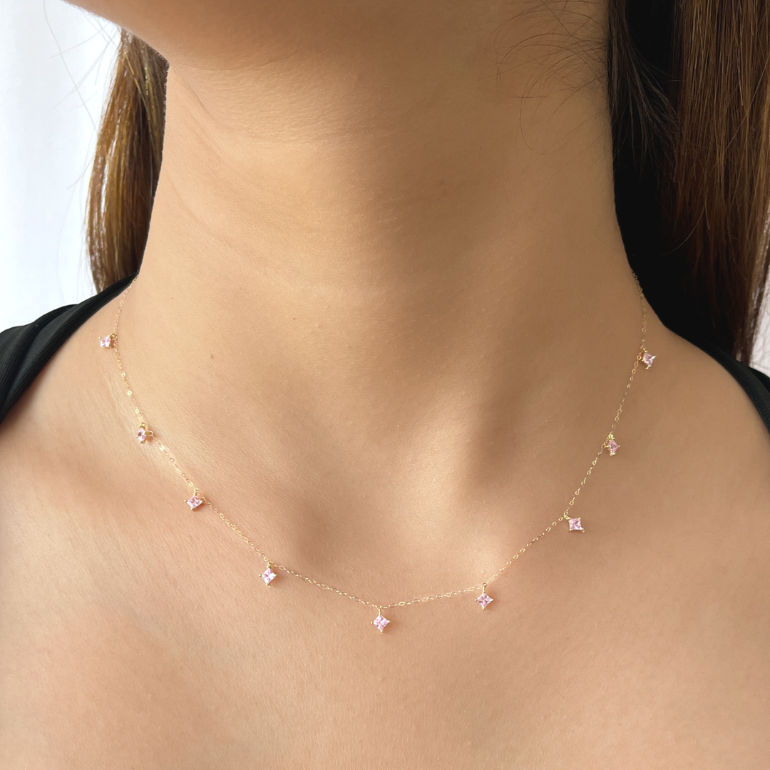 Pink Princess Crystal Necklace
