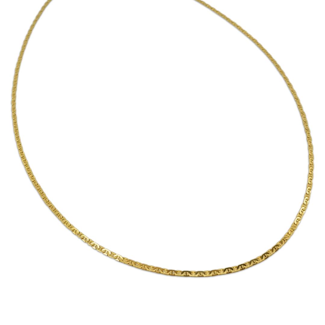 Bold Flat Link Lock Chain