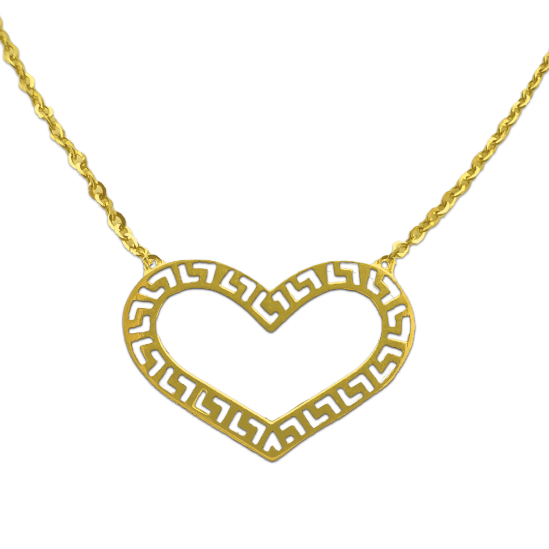 Meander Heart Necklace