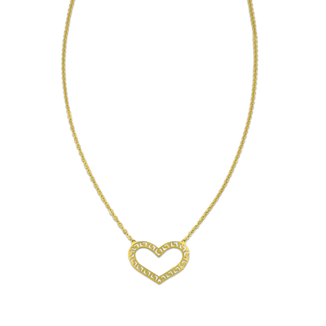 Meander Heart Necklace