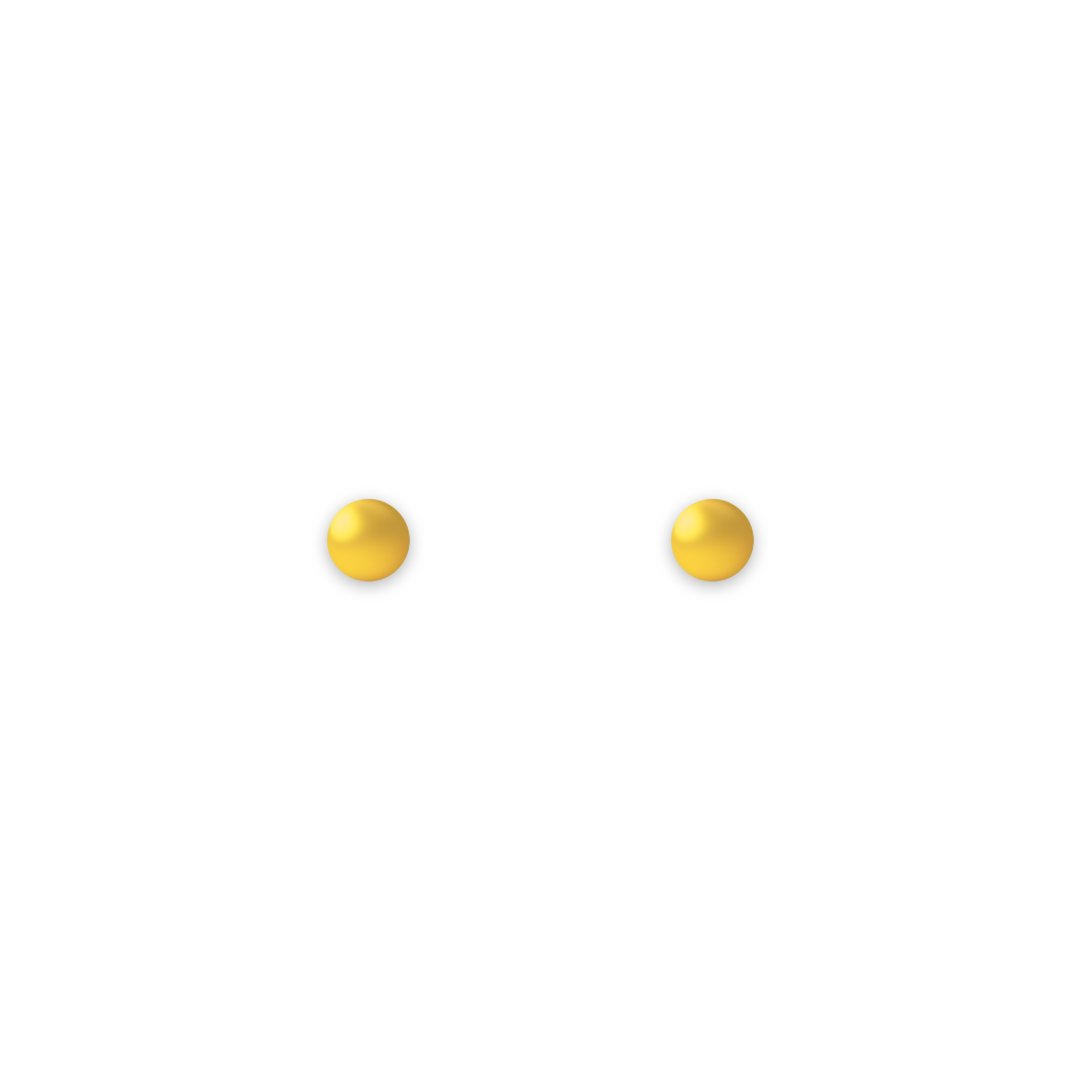 Gold Ball Studs -2 mm