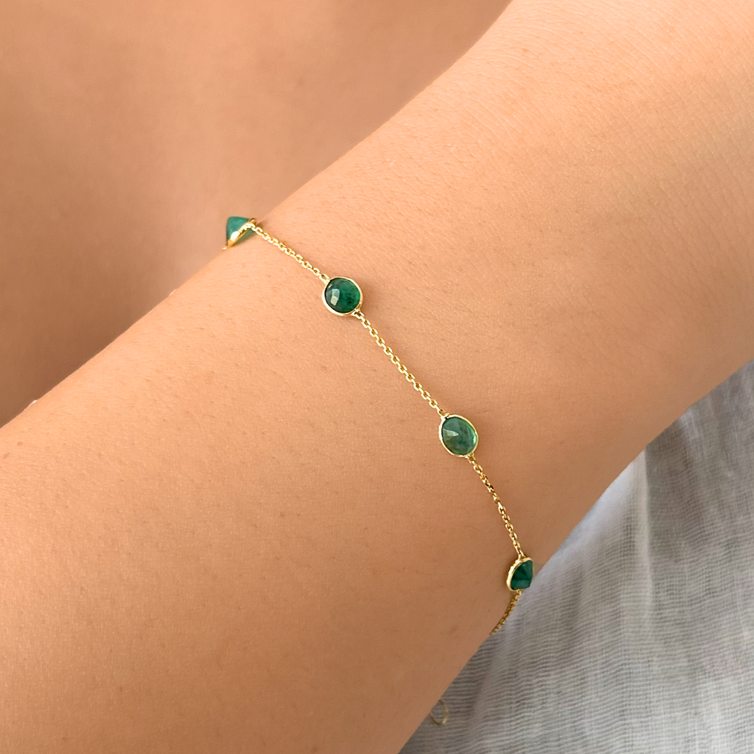 Emerald Oval Bracelet