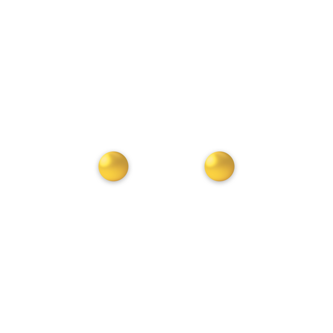 Gold Ball Studs -2.5 mm