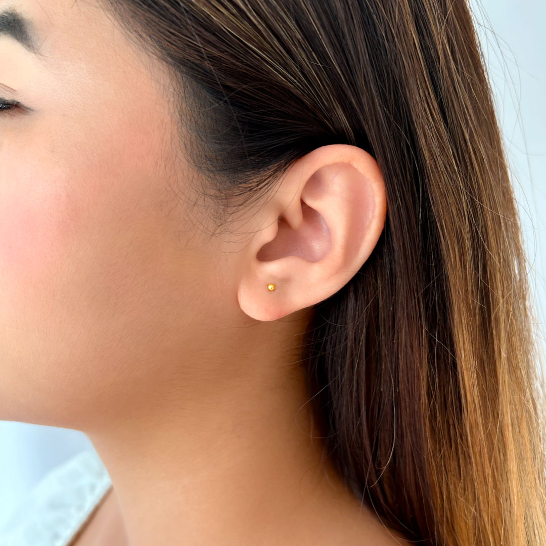 Gold Ball Studs -2 mm