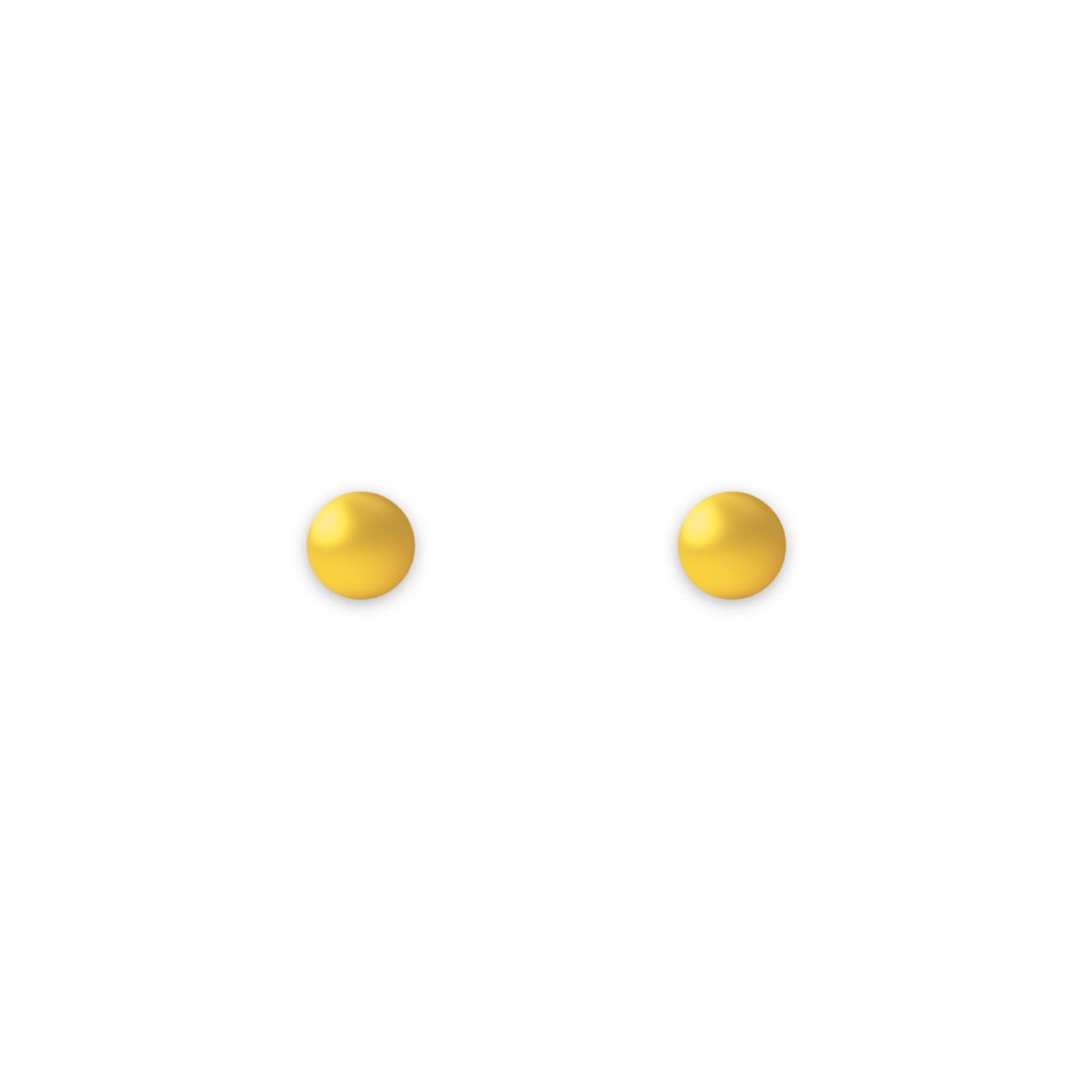 Gold Ball Studs- 3 mm