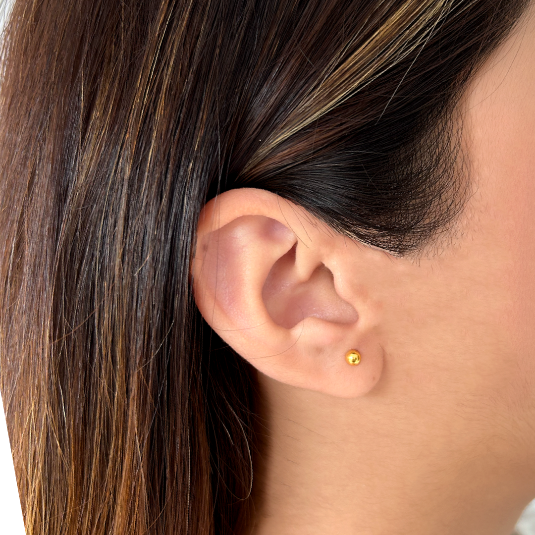 Gold Ball Studs- 3 mm