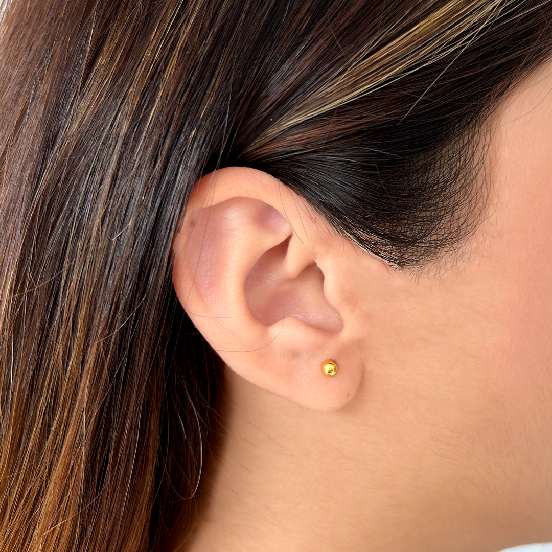 Gold Ball Studs- 3.5 mm