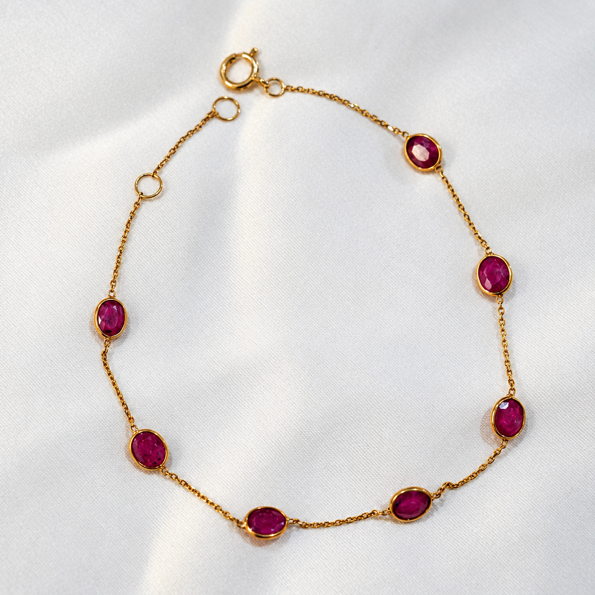 Ruby Oval Bracelet