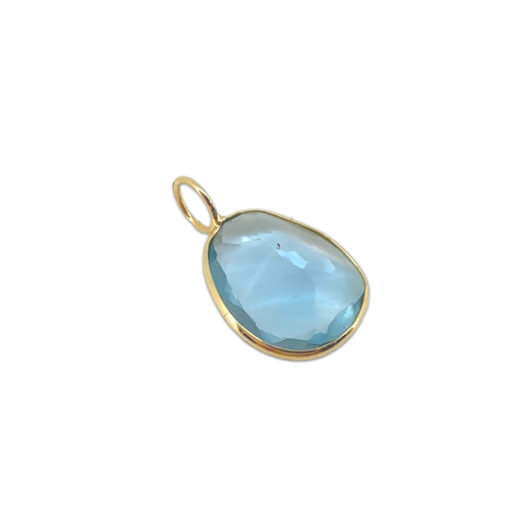 Abstract Blue Topaz Pendant