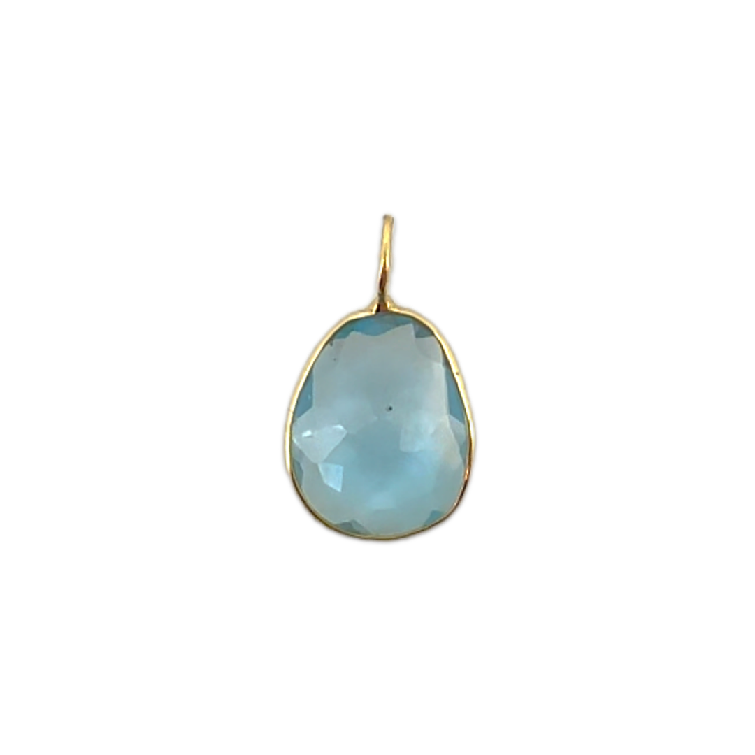 Abstract Blue Topaz Pendant