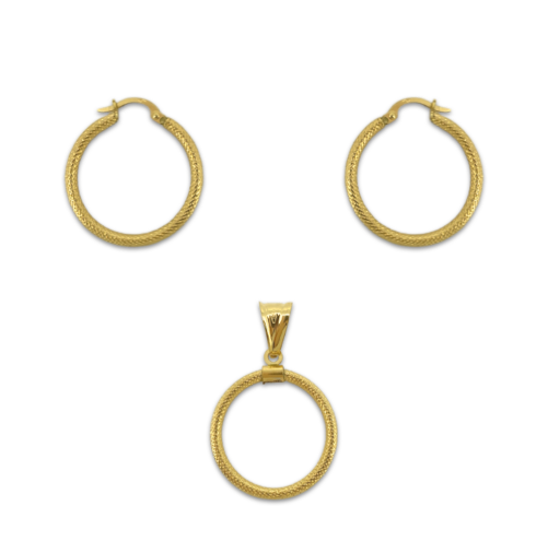 Scaled Round Pendant Set
