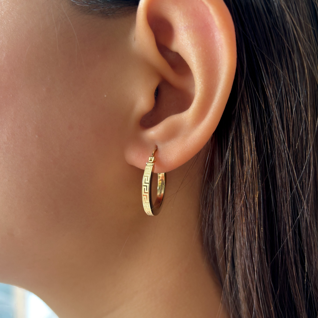 Bold Flat Meander Hoops