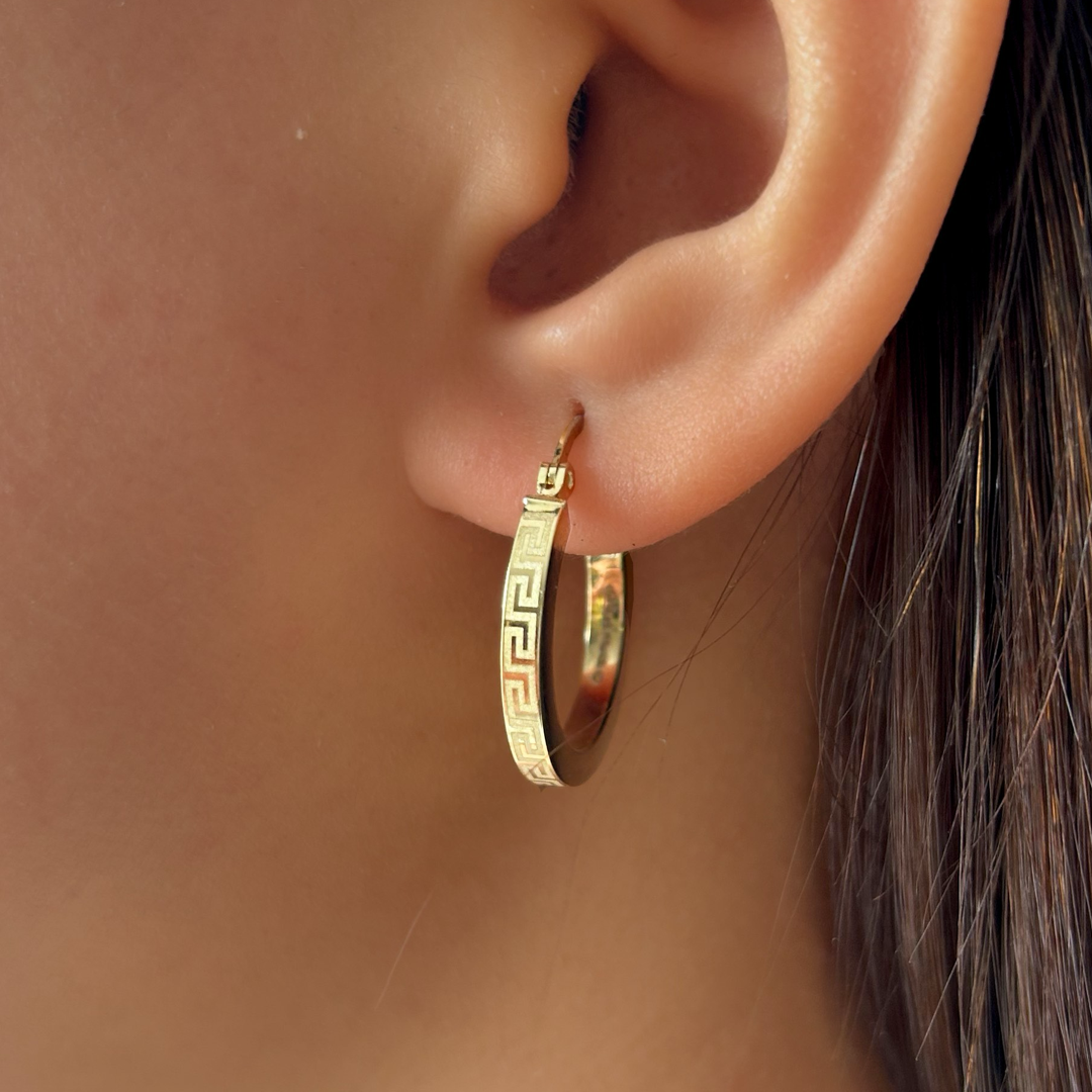 Bold Flat Meander Hoops