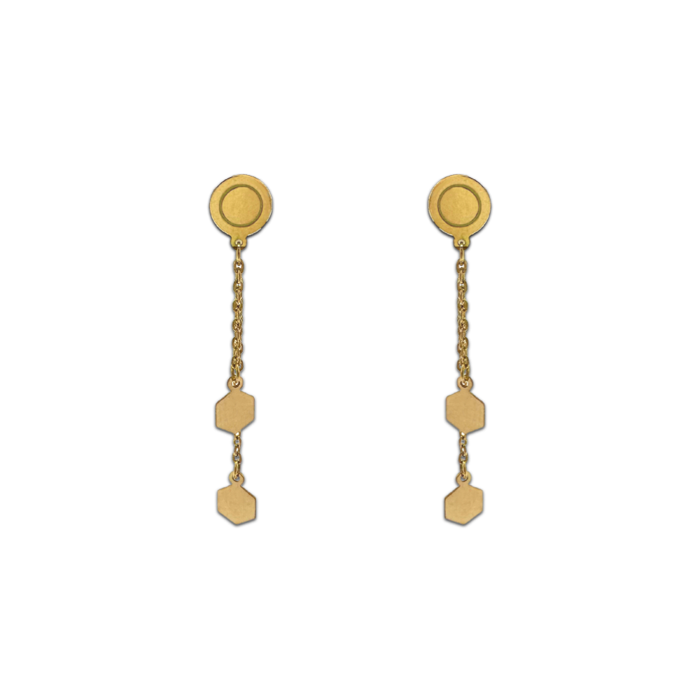 Manjusha Jewels | Gold Drop Earrings, Filigree Design