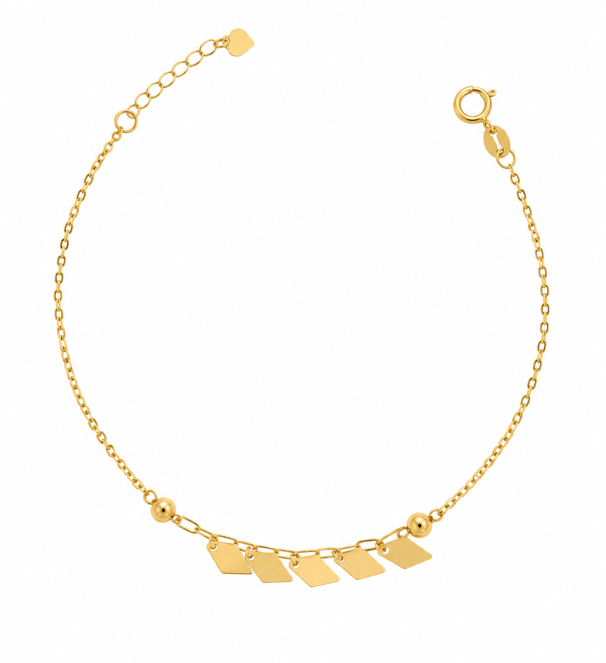 Rhombus Clip Bead Bracelet