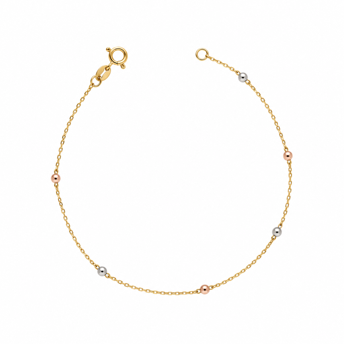 Sleek Gold Bead Bracelet