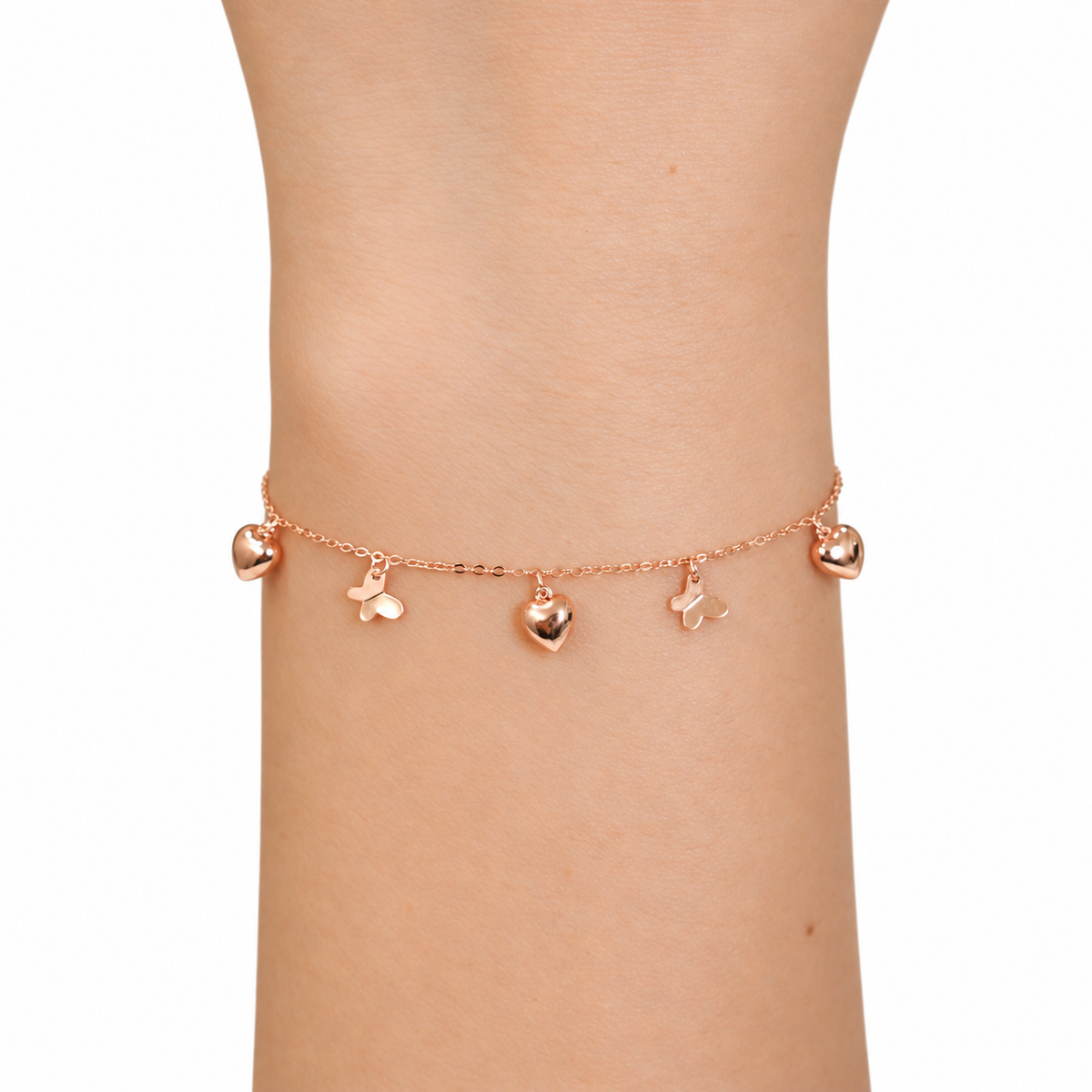 Papillon Heart Dangler Bracelet