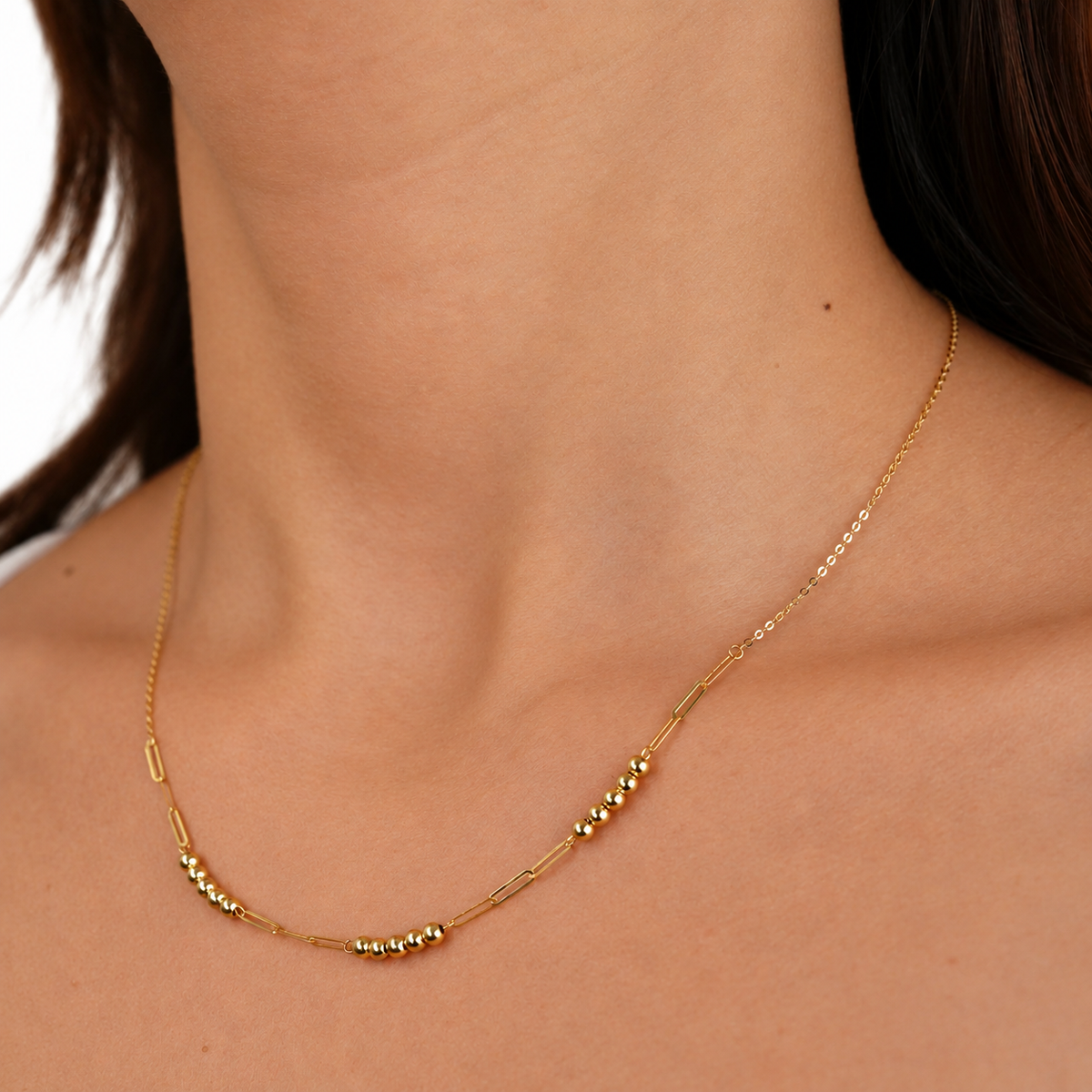 Penta Sphere Clipper Necklace